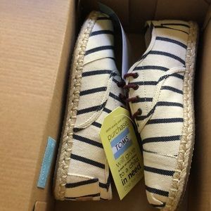 Cordones Toms new natural woven Rivera stripe 6